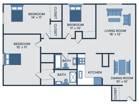 3 bedroom apartments